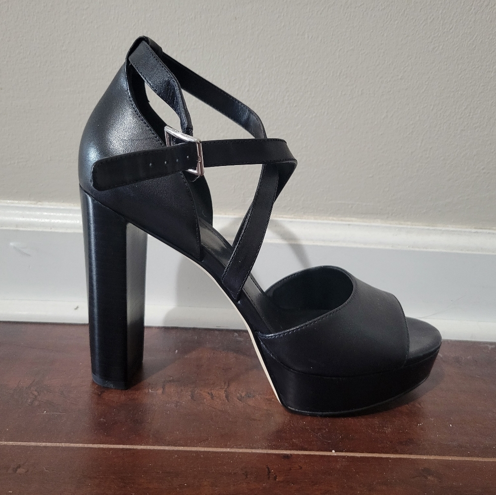 Michael Kors, size 7, black sandal with block heel.